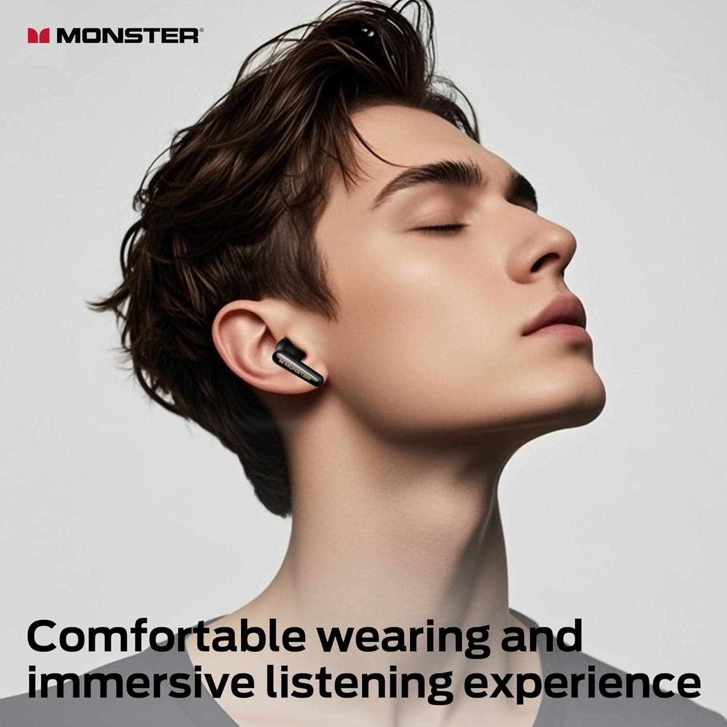 Manos libres Bluetooth Monster Clarity 200, TWS, ANC, Negro