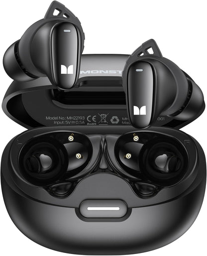 Manos libres Bluetooth Monster N-Lite 206, TWS, Negro