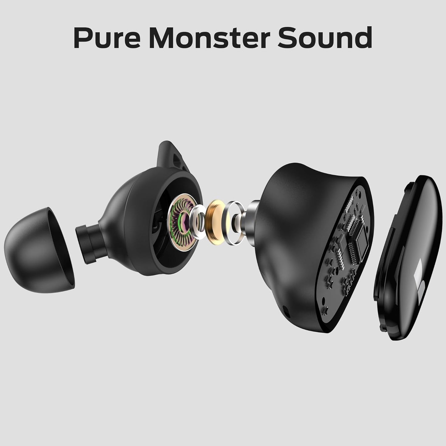 Manos libres Bluetooth Monster N-Lite 206, TWS, Negro