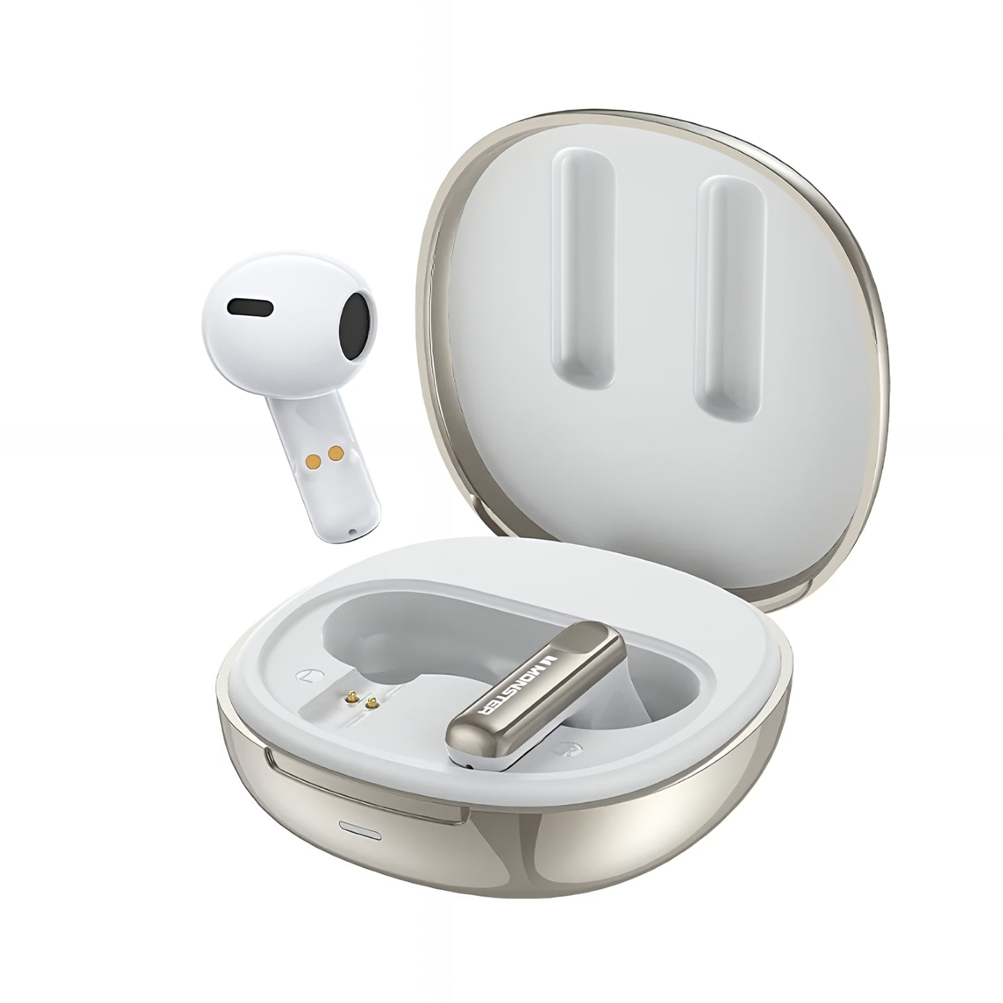 Manos libres Bluetooth Monster N-Lite 209, TWS, Plateado