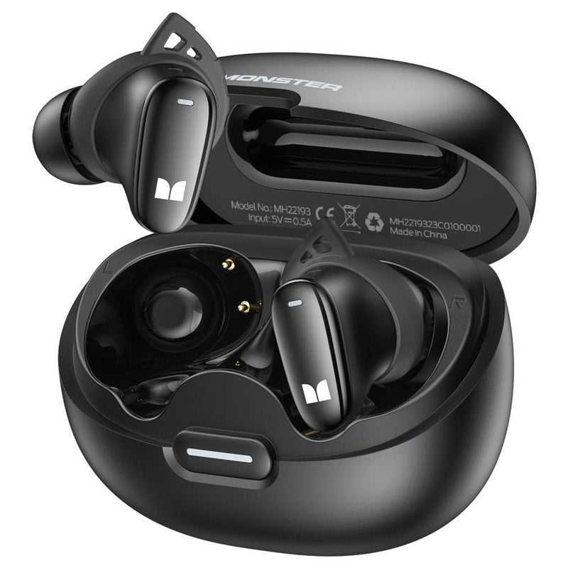 Manos libres Bluetooth Monster N-Lite 206, TWS, Negro