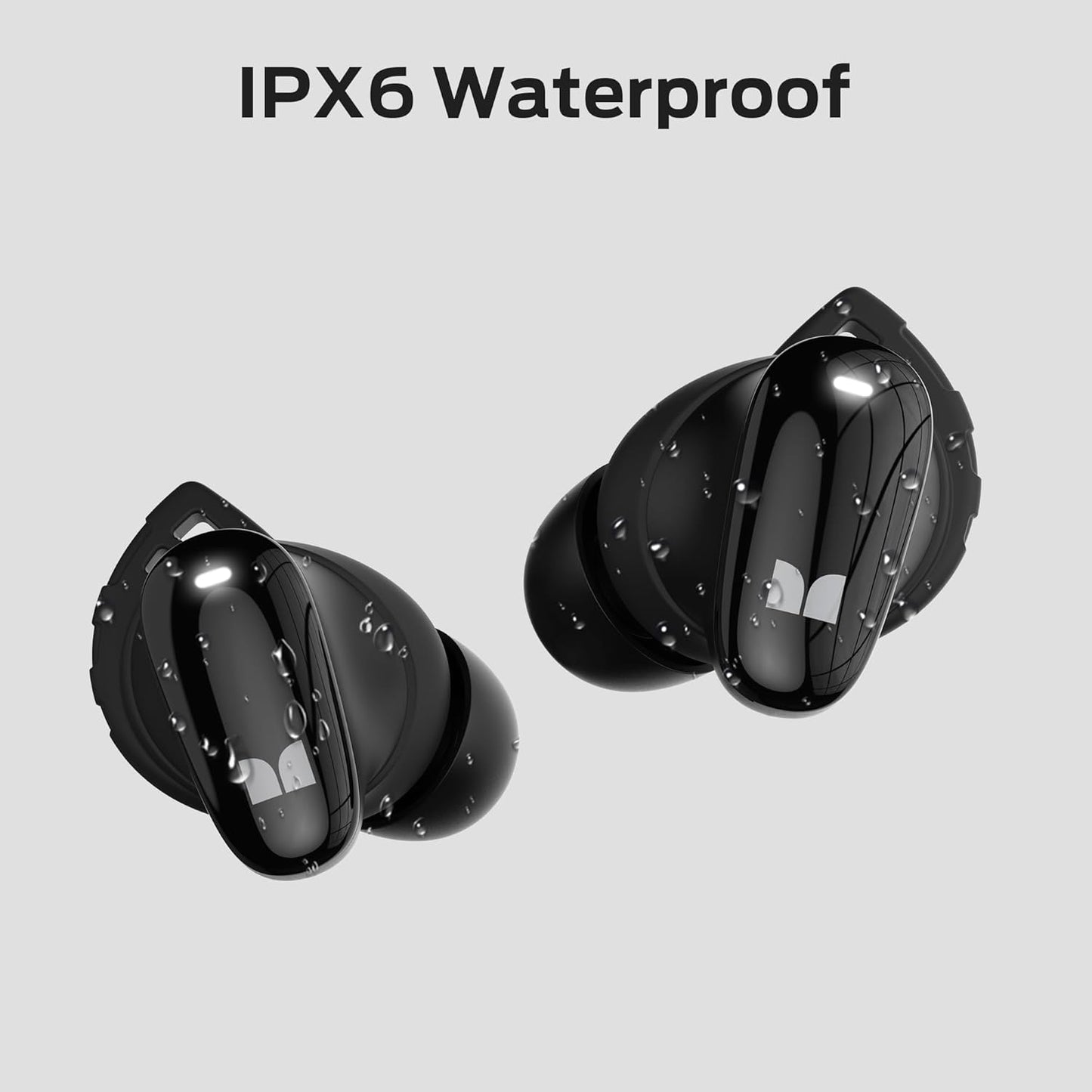 Manos libres Bluetooth Monster N-Lite 206, TWS, Negro