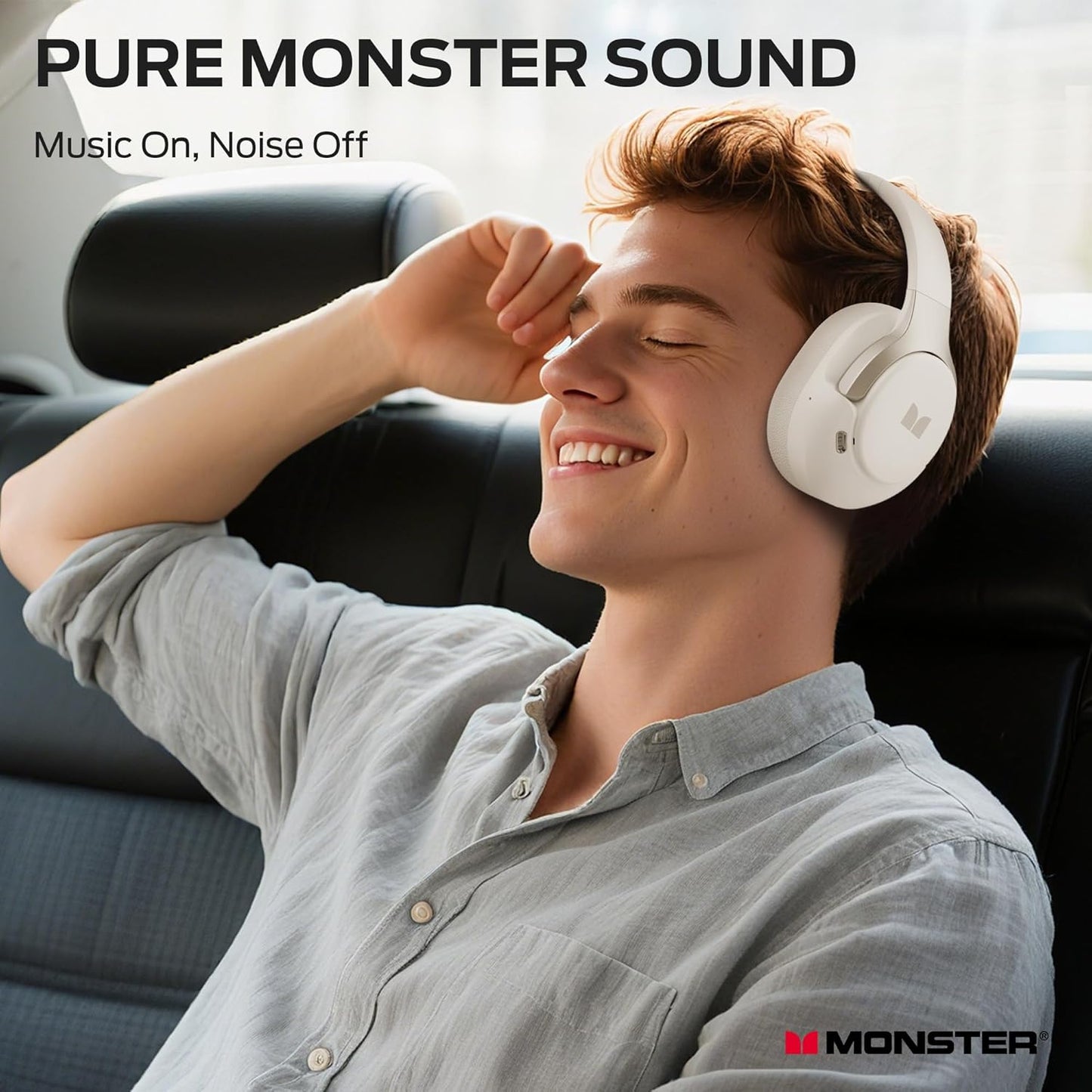 Manos libres Bluetooth Monster Persona 5th, MultiPoint, A2DP, ANC, Blanco