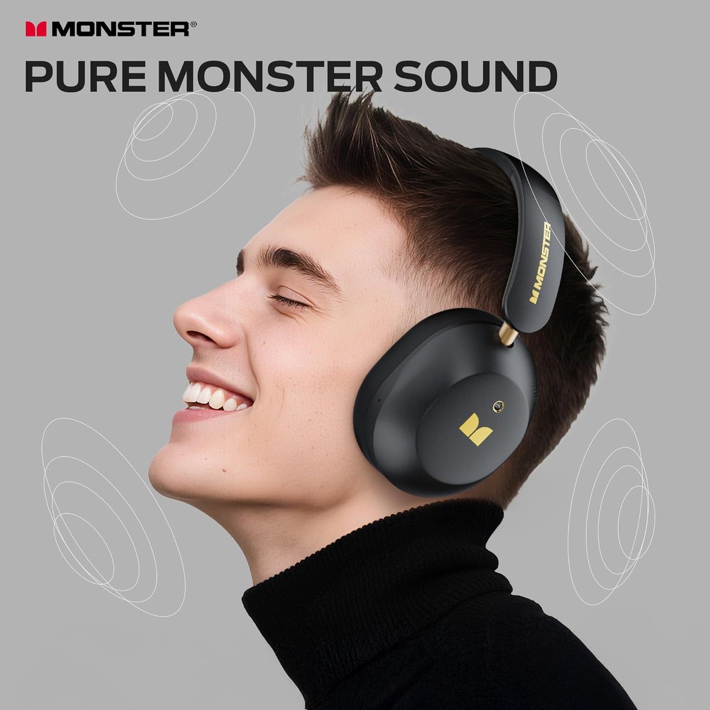Manos libres Bluetooth Monster Persona 6th, MultiPoint, A2DP, ANC, Negro