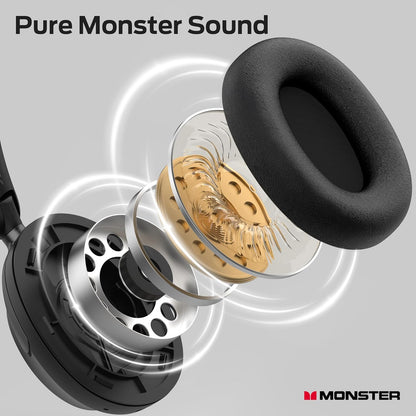 Manos libres Bluetooth Monster Persona 3rd, MultiPoint, A2DP, ANC, Negro