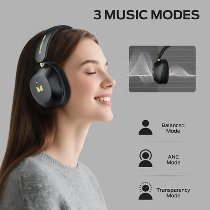 Manos libres Bluetooth Monster Persona 6th, MultiPoint, A2DP, ANC, Negro