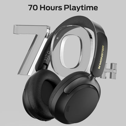 Manos libres Bluetooth Monster Persona 3rd, MultiPoint, A2DP, ANC, Negro