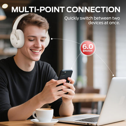 Manos libres Bluetooth Monster Persona 5th, MultiPoint, A2DP, ANC, Blanco