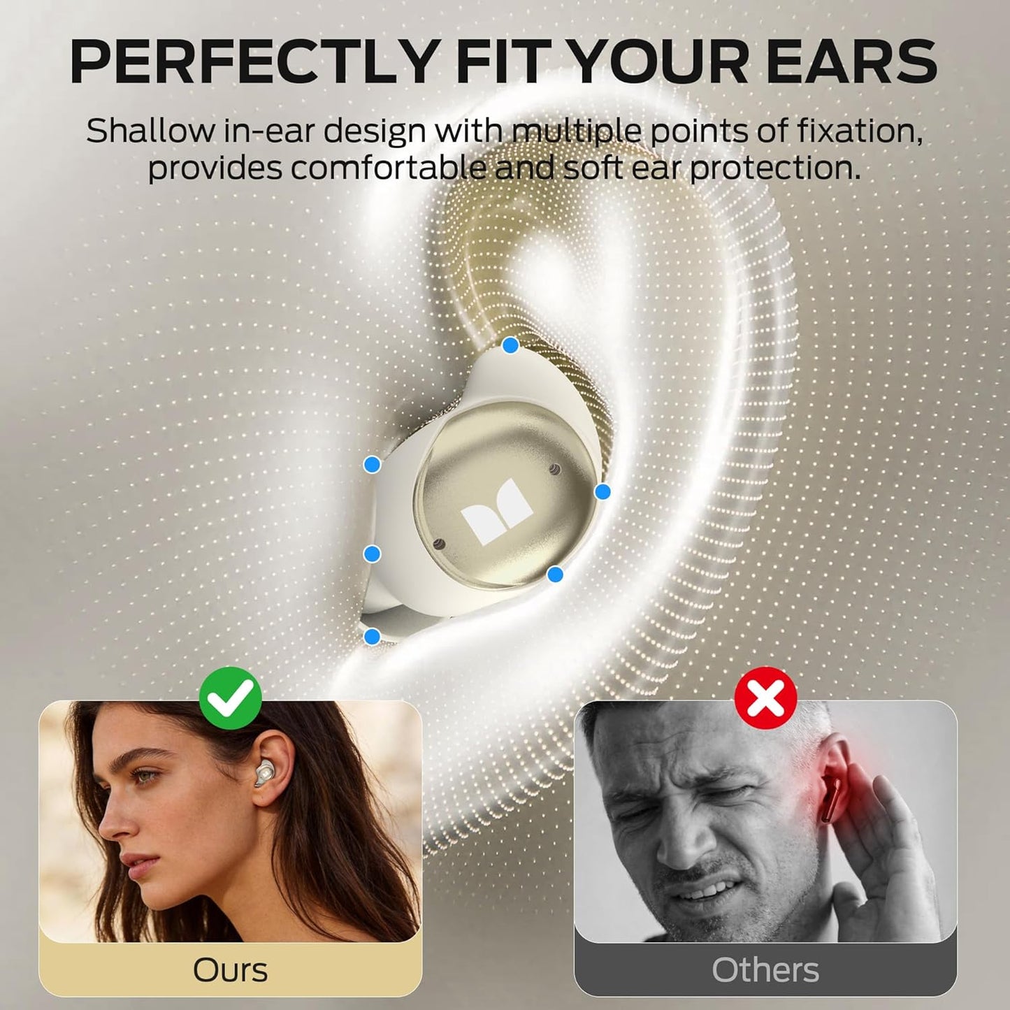 Manos libres Bluetooth Monster Sleep Ear200, TWS, ANC, Dorado