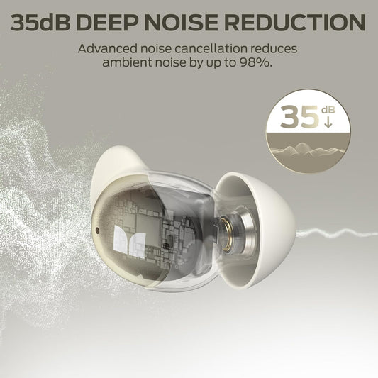 Manos libres Bluetooth Monster Sleep Ear200, TWS, ANC, Dorado