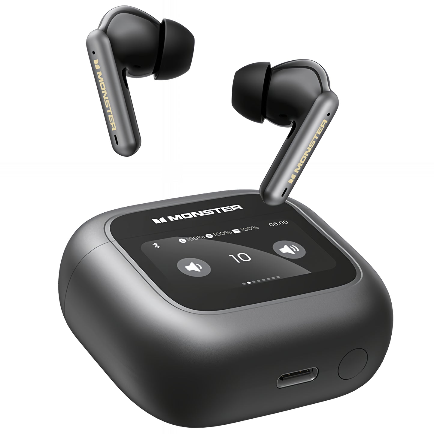 Manos libres Bluetooth Monster TH300, TWS, Negro