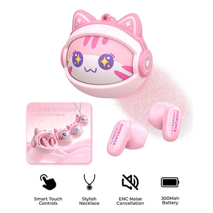 Manos libres Bluetooth Onikuma TX603, TWS, Rosa