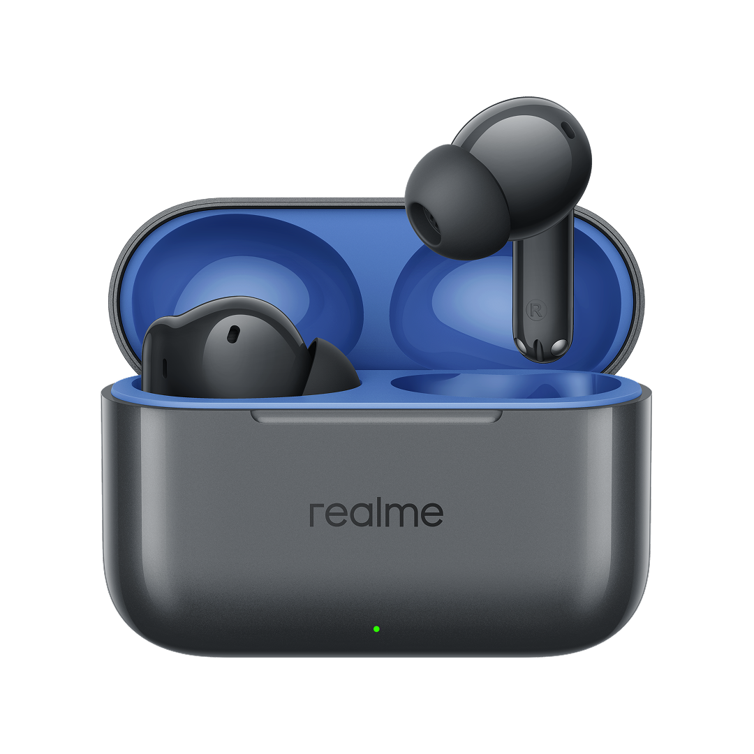 Handsfree Bluetooth Realme Buds T200, TWS, ANC, MultiPoint, Gris
