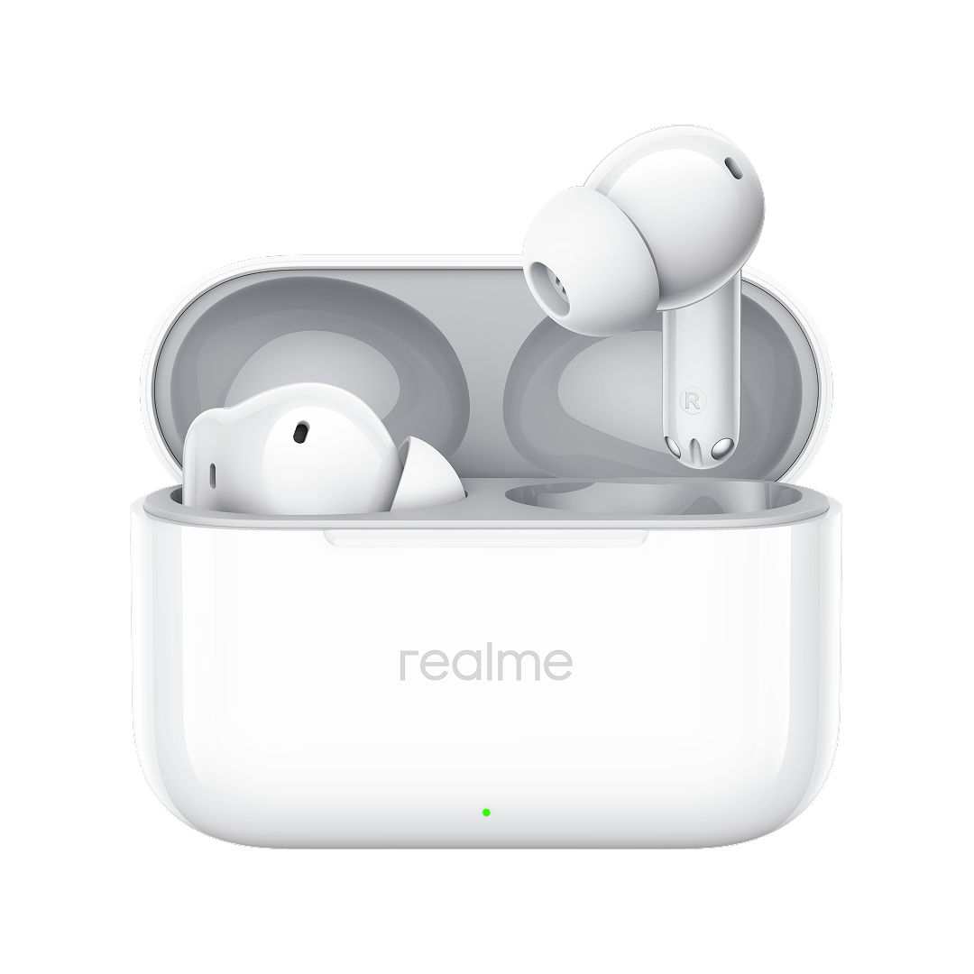 Auriculares Bluetooth Realme Buds T200, TWS, ANC, MultiPoint, Blanco
