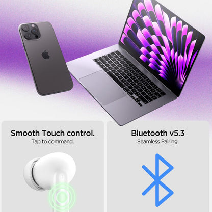 Manos libres Bluetooth Spigen SA2400, TWS, ANC, Negro ASD07886