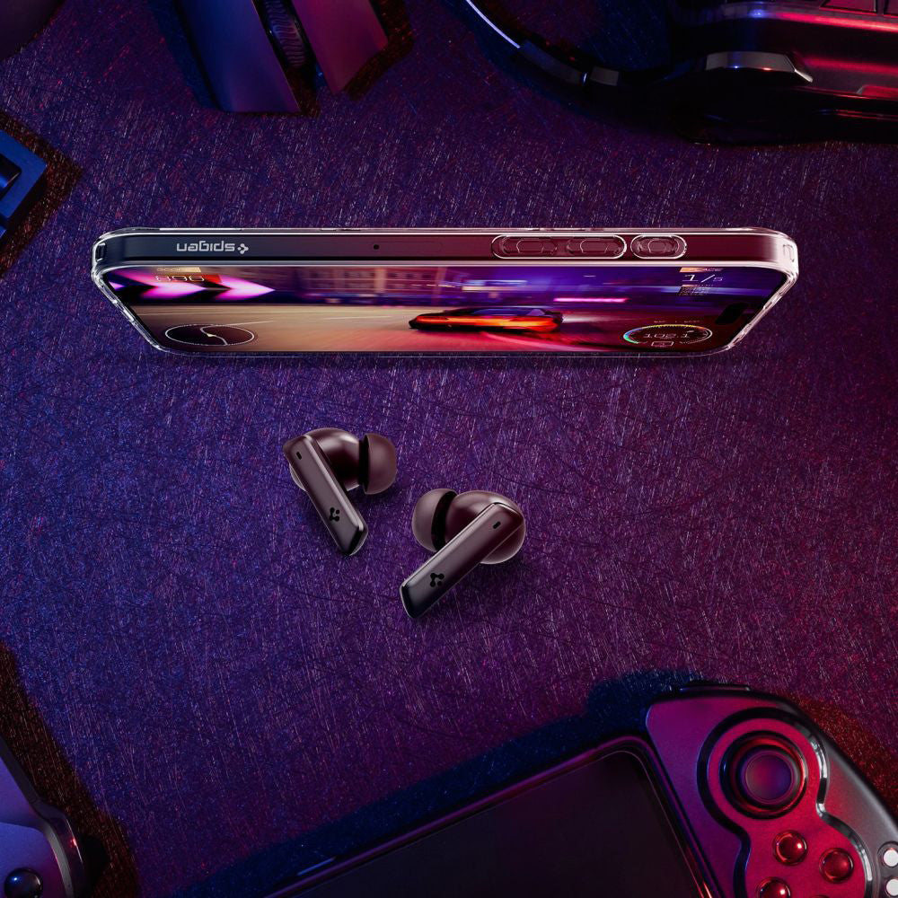 Manos libres Bluetooth Spigen SA2402, TWS, ANC, Negro