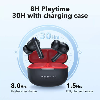 Manos libres Bluetooth TaoTronics TT-BH1120, TWS, Negro