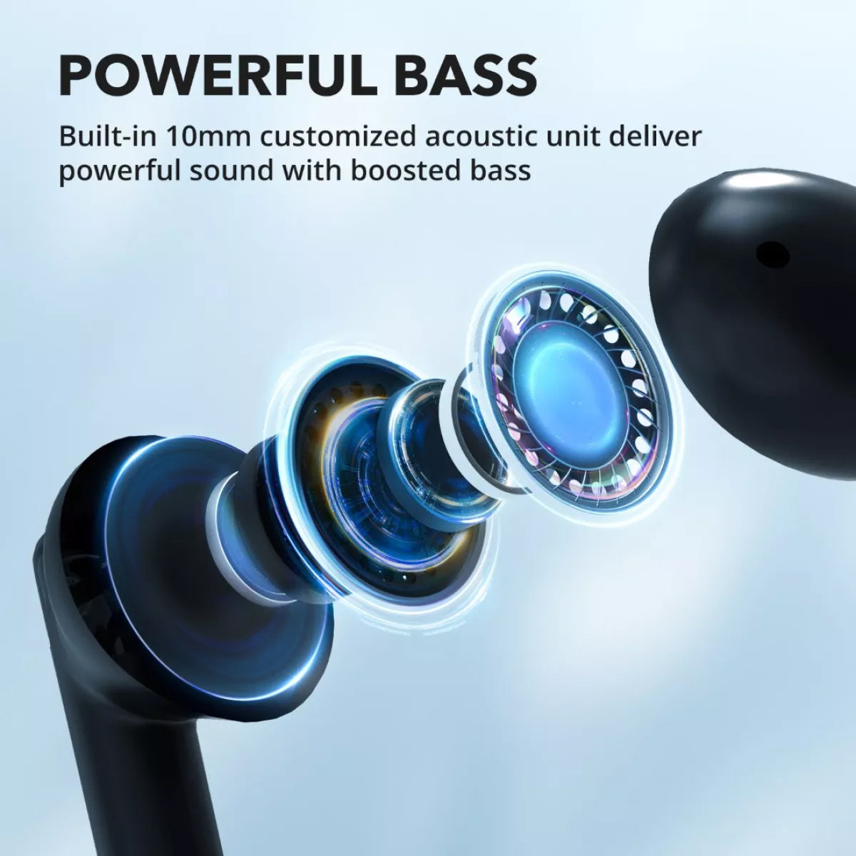 Manos libres Bluetooth TaoTronics TT-BH1120, TWS, Negro