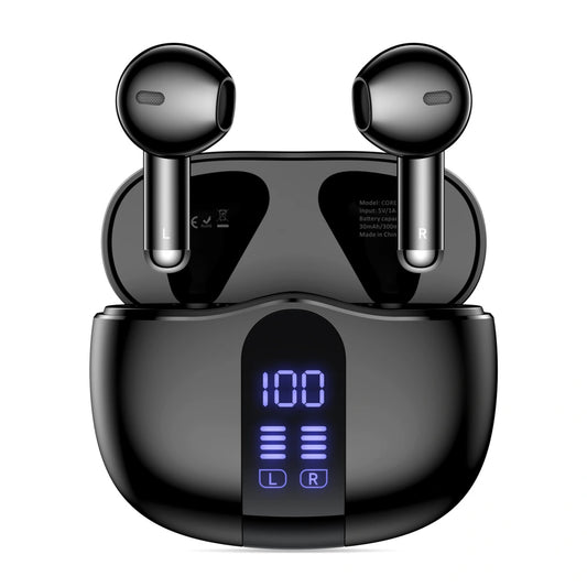 Manos libres Bluetooth Tech-Protect Ultraboost Core G2, TWS, Negro