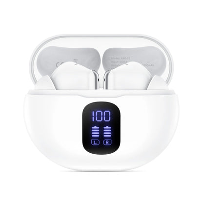 Manos libres Bluetooth Tech-Protect Ultraboost Pro G2, TWS, Blanco