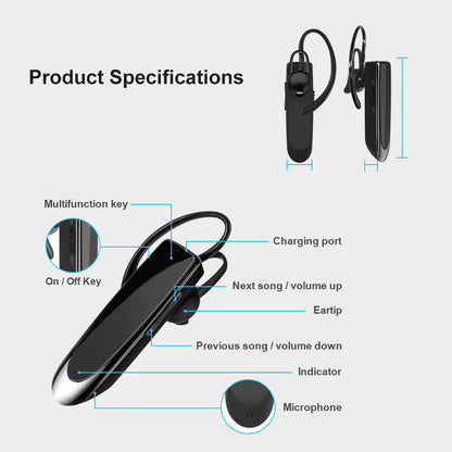 Manos libres Bluetooth Techsuit CB1 UrbanEar, A2DP, Negro