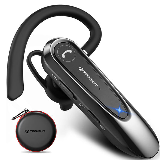 Manos libres Bluetooth Techsuit CB2 AirTalk, A2DP, Negro