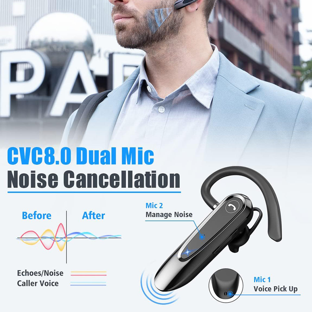 Manos libres Bluetooth Techsuit CB2 AirTalk, A2DP, Negro