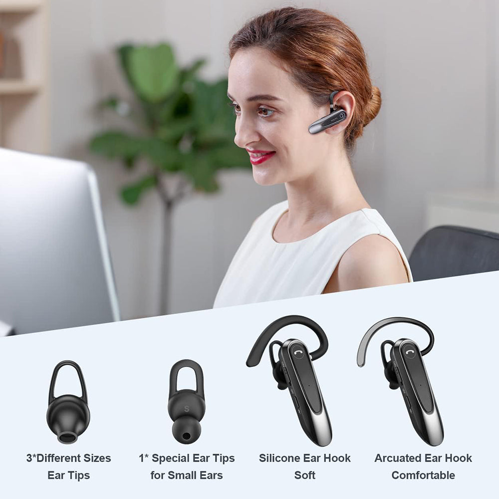 Manos libres Bluetooth Techsuit CB2 AirTalk, A2DP, Negro