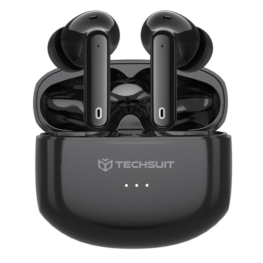 Handsfree Bluetooth Techsuit CW1 Audira Pro, TWS, ANC, Negro