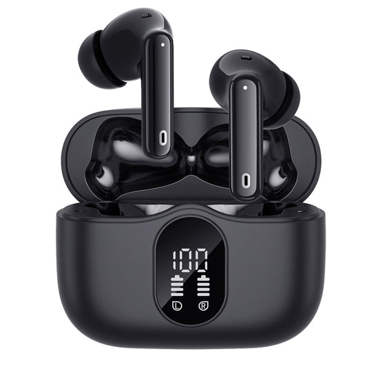 Auriculares Bluetooth manos libres Techsuit CW3 WaveBeat 100, TWS, ANC, Negro