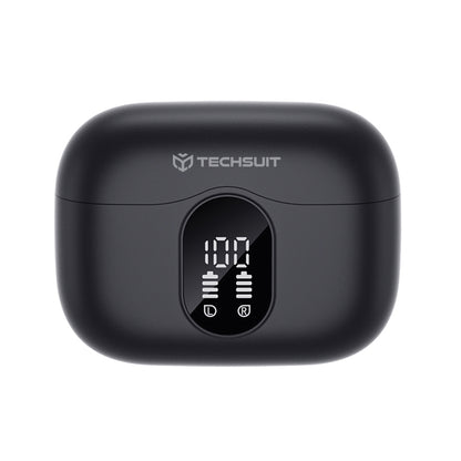Auriculares Bluetooth manos libres Techsuit CW3 WaveBeat 100, TWS, ANC, Negro
