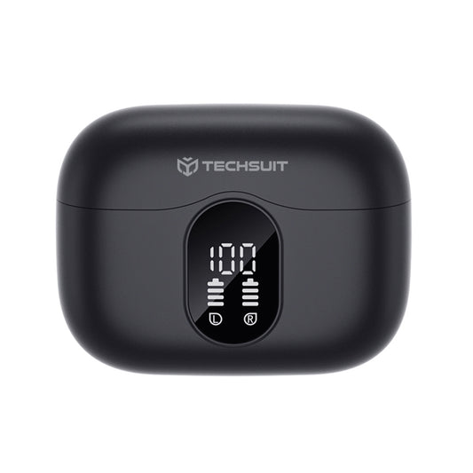 Auriculares Bluetooth manos libres Techsuit CW3 WaveBeat 100, TWS, ANC, Negro