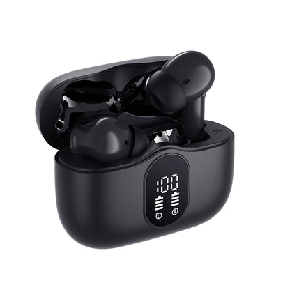 Auriculares Bluetooth manos libres Techsuit CW3 WaveBeat 100, TWS, ANC, Negro