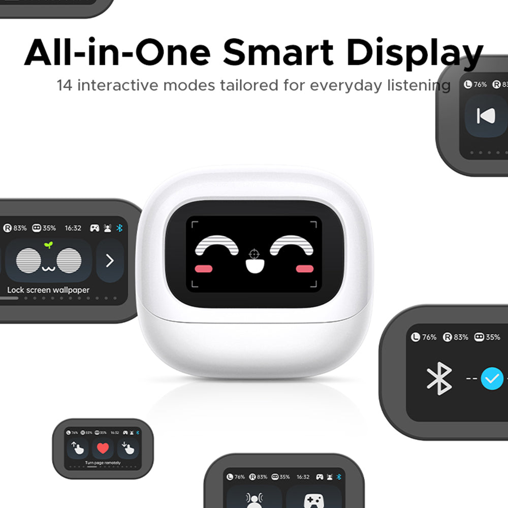 Manos libres Bluetooth UGREEN HiTune H6 Magic WS216 (75288), TWS, ANC, MultiPoint, Gris