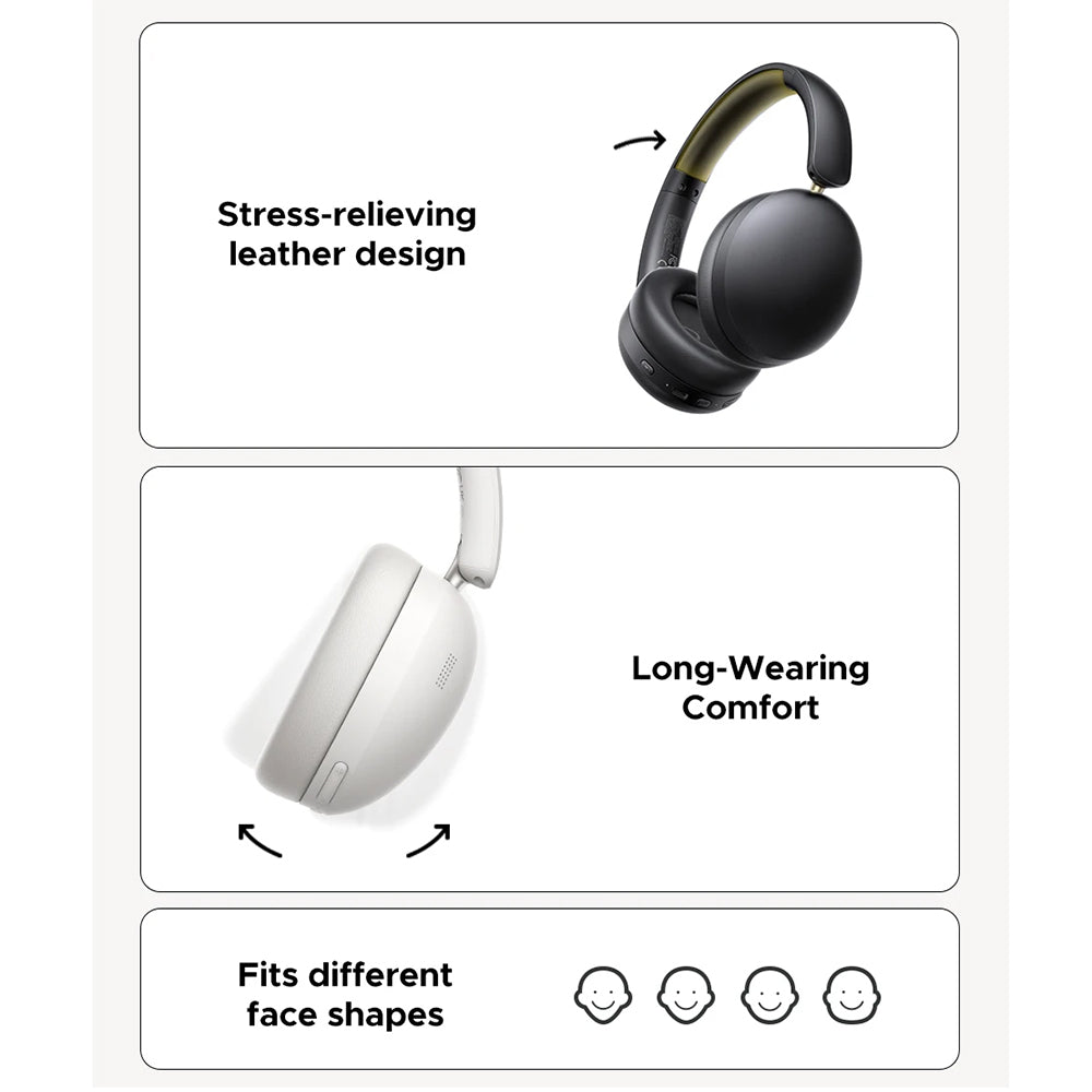 Manos libres Bluetooth UGREEN HiTune Max 2 HP205, MultiPoint, A2DP, ANC, Negro