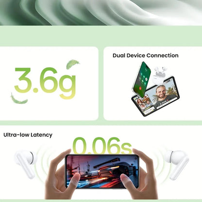 Manos libres Bluetooth UGREEN HiTune P3 WS207, TWS, MultiPoint, Blanco