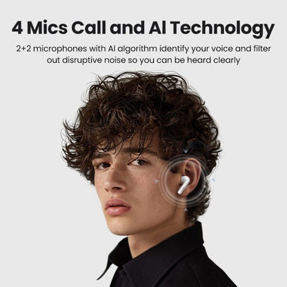 Manos libres Bluetooth UGREEN HiTune T3 Pro WS206, TWS, ANC, MultiPoint, Blanco