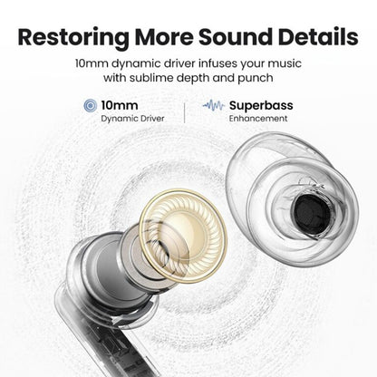 Manos libres Bluetooth UGREEN HiTune T3 Pro WS206, TWS, ANC, MultiPoint, Blanco