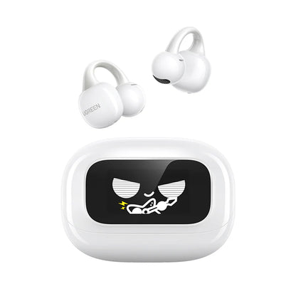 Manos libres Bluetooth UGREEN S6 ClipBuds Magic WS208, TWS, Blanco