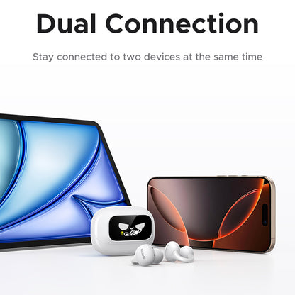 Manos libres Bluetooth UGREEN S6 ClipBuds Magic WS208, TWS, Blanco