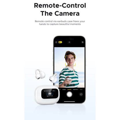 Manos libres Bluetooth UGREEN S6 ClipBuds Magic WS208, TWS, Blanco