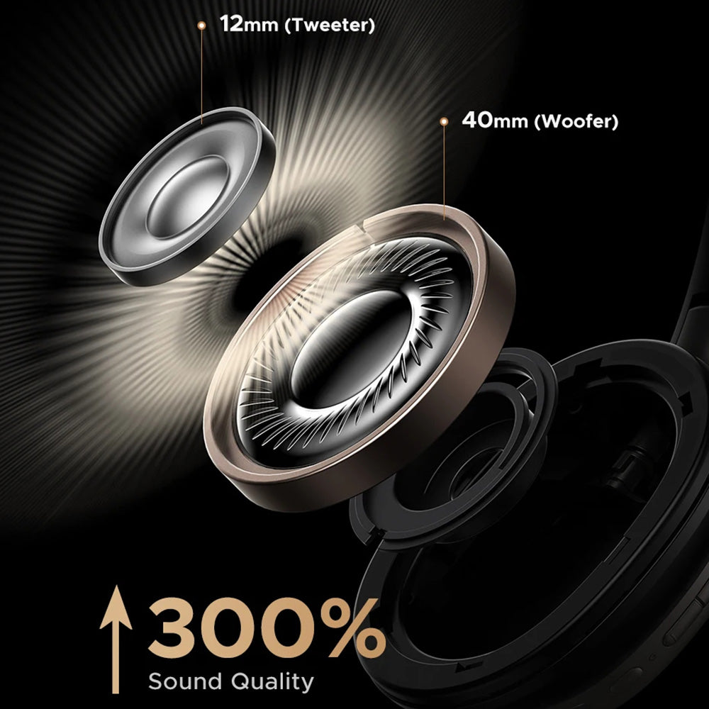 Manos libres Bluetooth UGREEN Studio Pro HP206, A2DP, ANC, Negro