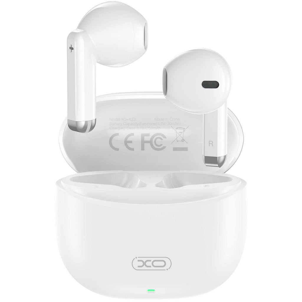 Manos libres Bluetooth XO Design X33, TWS, Blanco