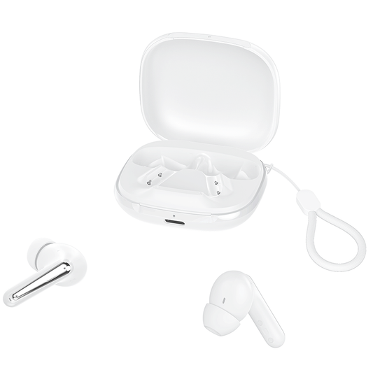 Manos libres Bluetooth XO Design G53, TWS, ANC, Blanco