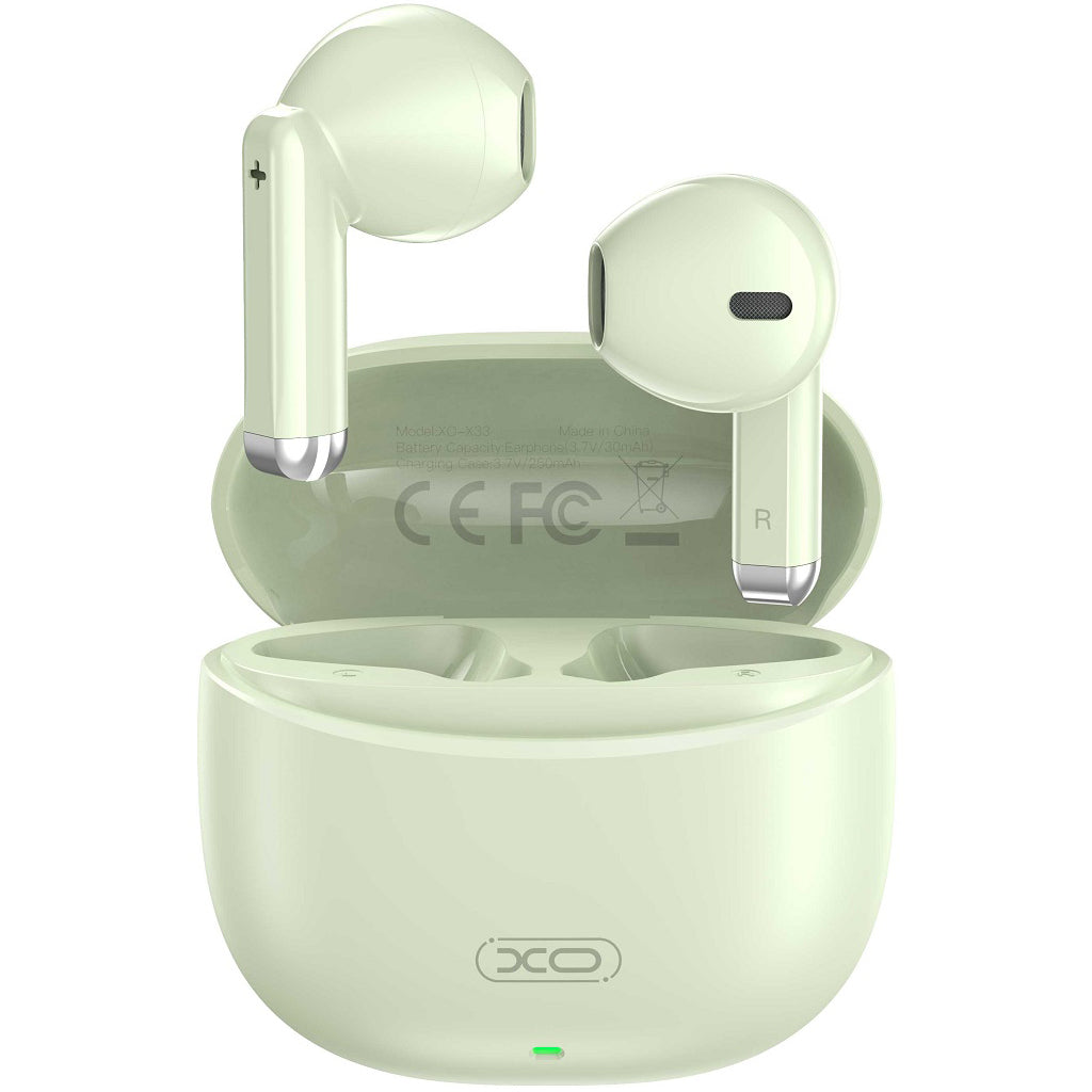 Manos libres Bluetooth XO Design X33, TWS, Verde 