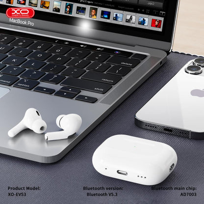 Auriculares Bluetooth XO Design EV53, TWS, ANC, Blanco