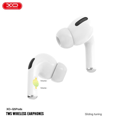 Auriculares Bluetooth XO Design Q5 Pods, TWS, Blanco
