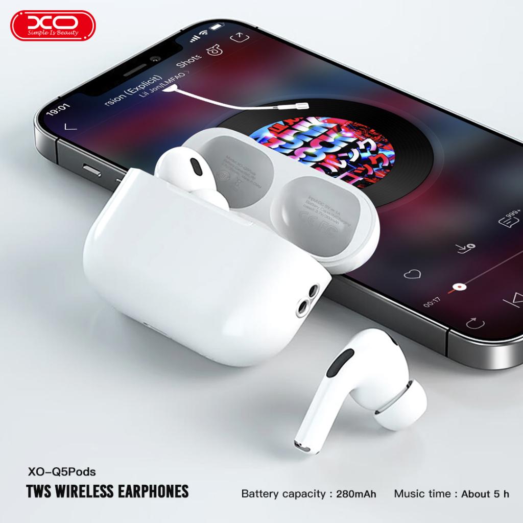 Auriculares Bluetooth XO Design Q5 Pods, TWS, Blanco