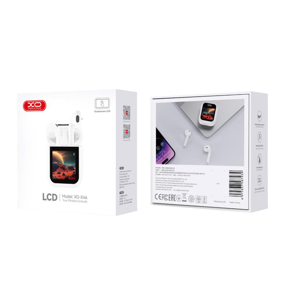 Manos libres Bluetooth XO Design X46 2ª Gen, TWS, Blanco