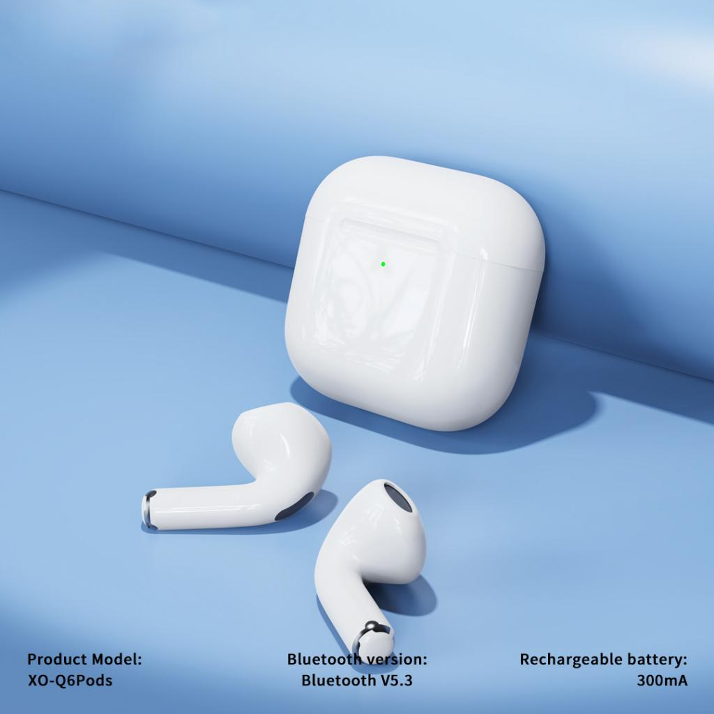 Auriculares Bluetooth XO Design Q6 Pods, TWS, Blanco